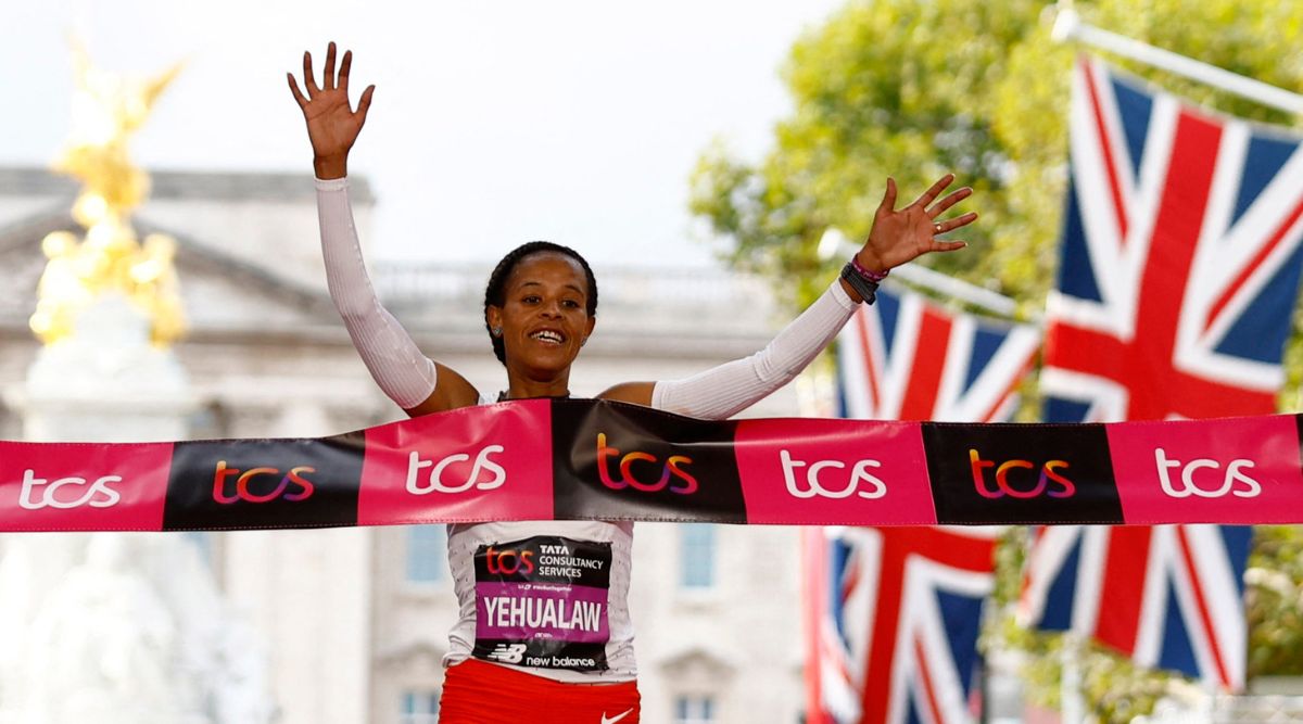 Yalemzerf Yehualaw claims stunning victory at London Marathon