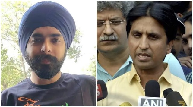 BJP leader Tajinder Pal Singh Bagga and former Aam Aadmi Party leader Kumar Vishwas. (File photos)