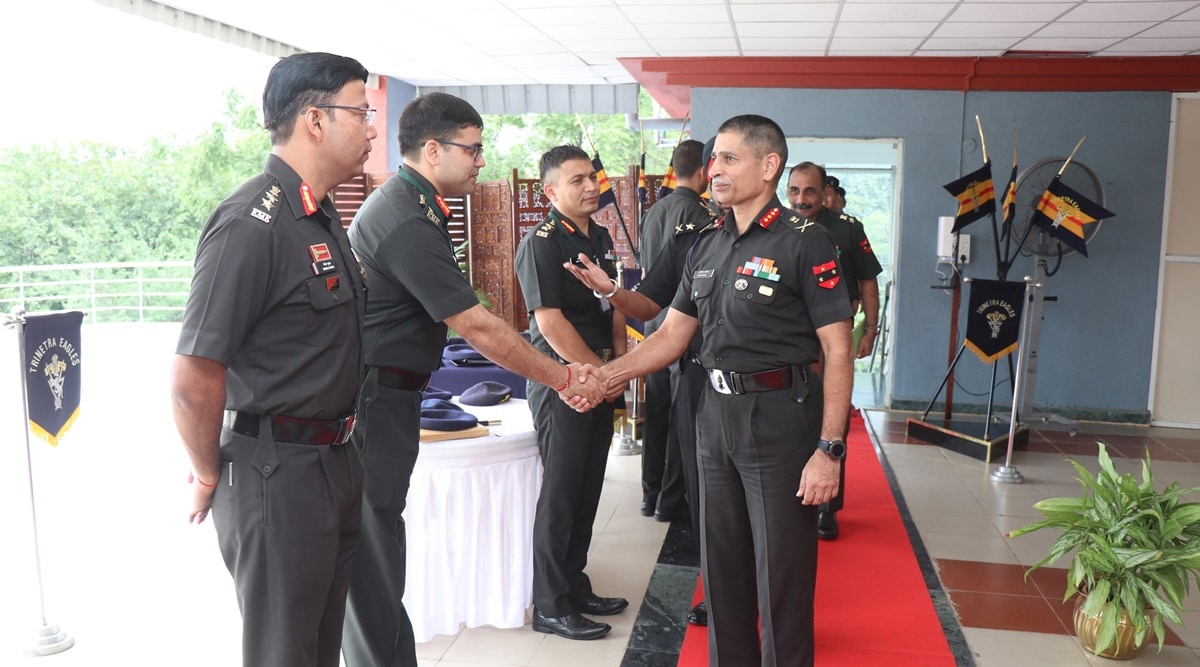 To mark the occasion, Lieutenant General Arvind Walia, Chief of Staff, Headquarters Southern Command, on behalf of Lieutenant General J S Nain, General Officer Commanding-in-Chief, Southern Command, complimented all ranks of the Corps of EME for their dedication to duty and quality performance in maintaining the equipment in a high state of readiness, said a press statement from the Army (Express Photo)