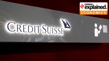 The logo of Swiss bank Credit Suisse is seen at a branch office in Zurich, Switzerland.