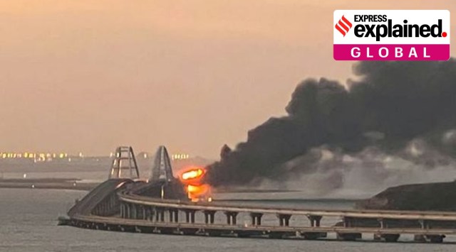 Kerch bridge, russia crimea bridge, russia crimea bridge importance, express explained, indian express