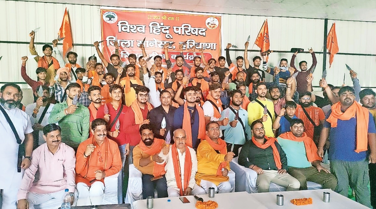 VHP event in Manesar, Vishwa Hindu Parishad (VHP), Gurgaon, Delhi news, Delhi city news, New Delhi, India news, Indian Express News Service, Express News Service, Express News, Indian Express India News