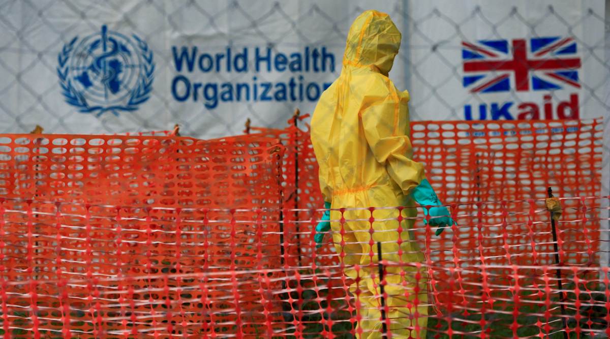 A person dressed in Ebola protective apparel is seen inside an Ebola care facility at the Bwera general hospital near the border with the Democratic Republic of Congo in Bwera, Uganda, June 14, 2019. (Photo: REUTERS/James Akena?/File)