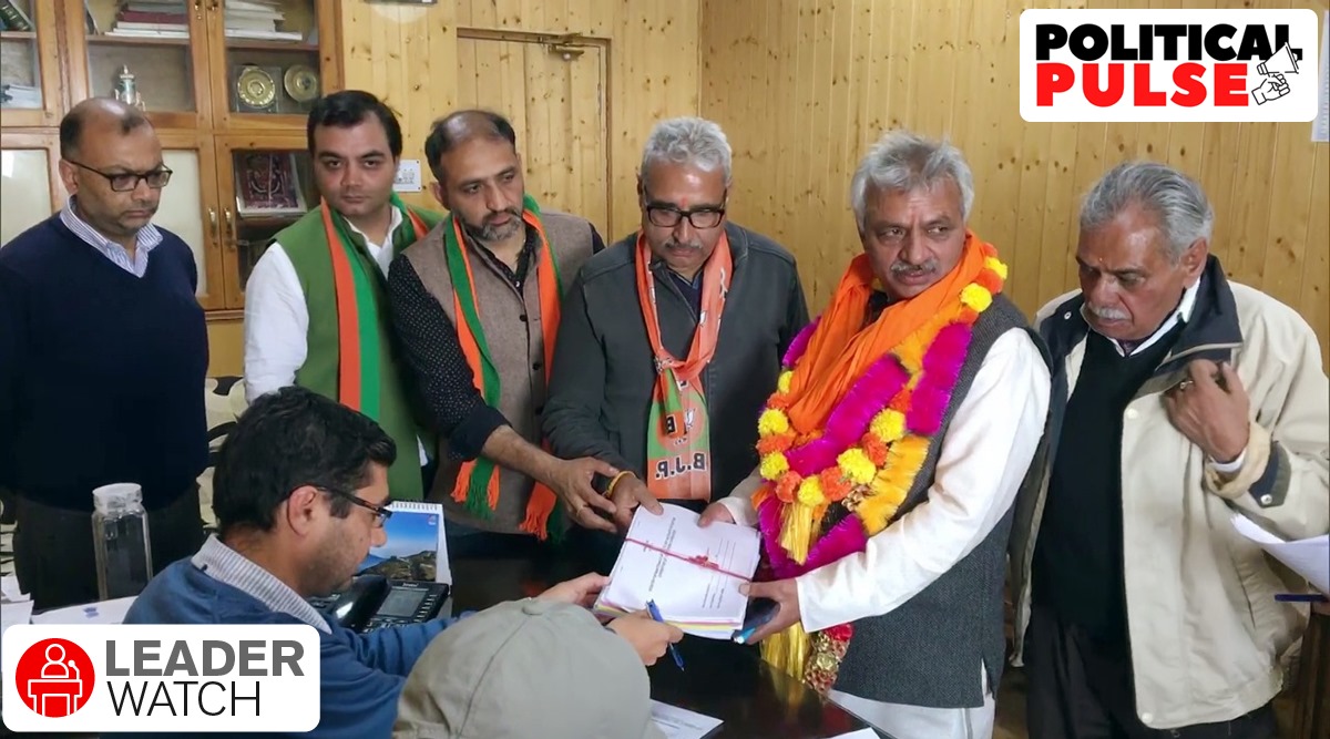 Bharatiya Janata Party (BJP) candidate Sanjay Sood, who runs a tea shop in Shimla, files his nomination papers for the upcoming Himachal Pradesh Assembly elections, on Saturday. (ANI Photo)