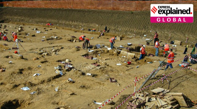 A photo provided by Stefano Vassallo shows excavations at Himera’s western necropolis in Sicily. DNA from a 2,500-year-old battlefield in Sicily reveals that mercenary soldiers were common, if not the Homeric ideal. (The New York Times) 