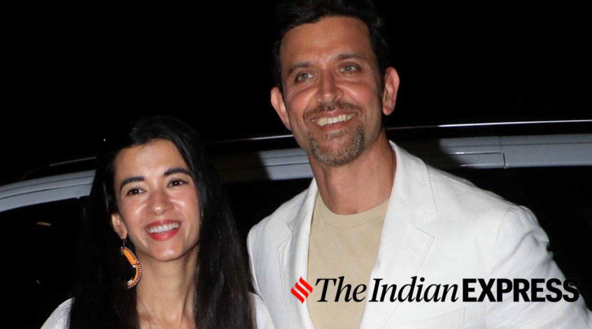 Herthic Roshan Friend Hrithik Roshan, girlfriend Saba Azad twin in white as they attend ...