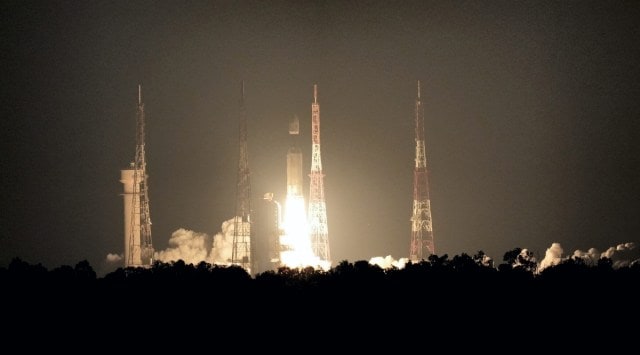 ISRO satellite mission, Indian Space Research Organisation (ISRO), LVM3 M2 OneWeb India1 lifts off, Indian Express, India news, current affairs, Indian Express News Service, Express News Service, Express News, Indian Express India News