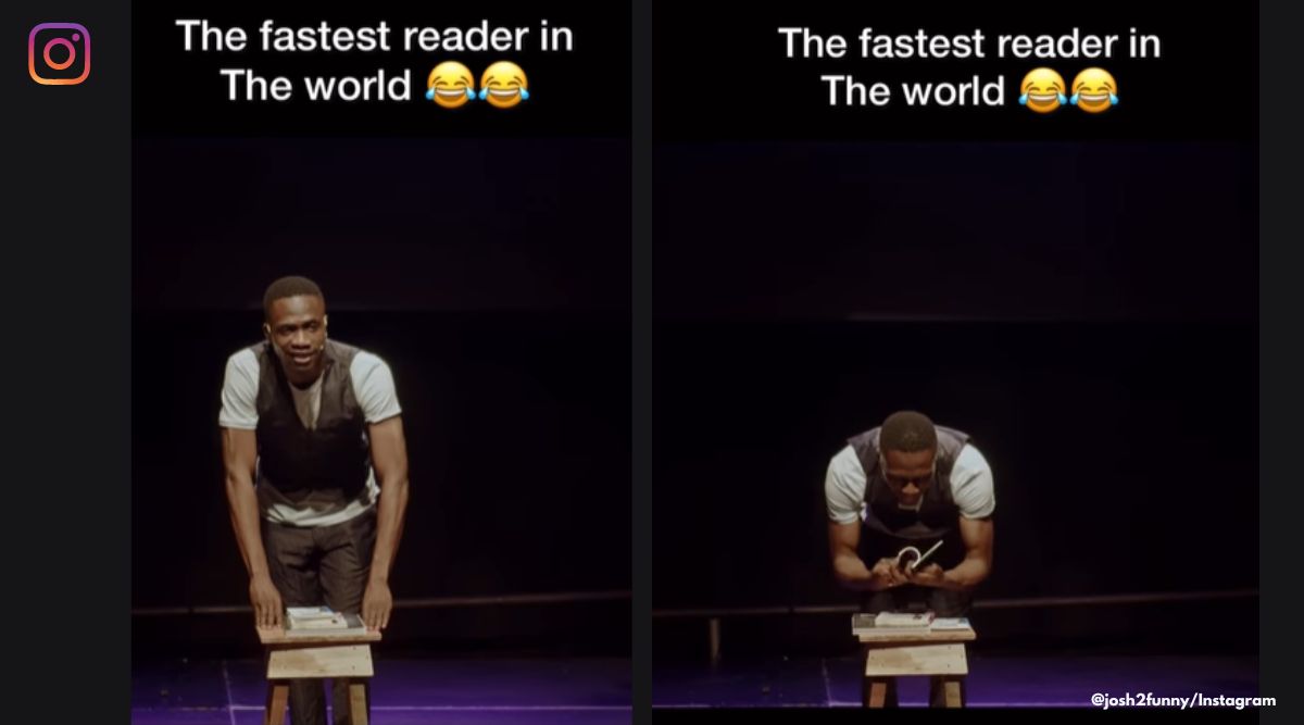 Nigerian comedian Josh Alfred, Comedian claims to be the fastest reader in the world, comedian claims to read 1679 pages in 2 seconds, Josh2Funny skit, viral comedy skits, Indian express