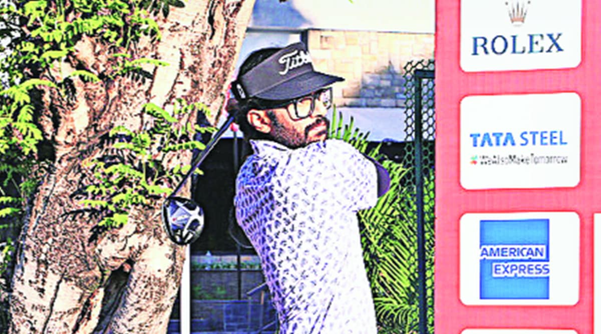 
Kochhar in action during the opening day of the Jeev Milkha Singh Invitational in Chandigarh Golf Club on Thursday. (Express photo)