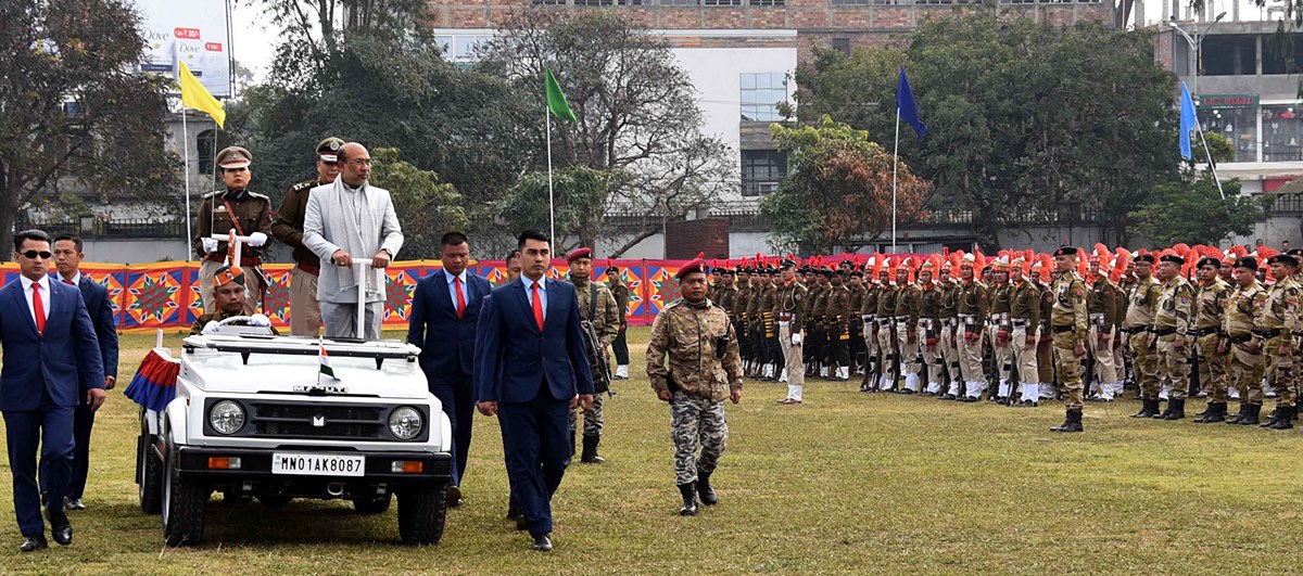 Chief Minister of Manipur N. Biren Singh attending the 49th Statehood Day Celebration at 1st MR Parade Ground in Imphal on 14/11/2020. (FILE)