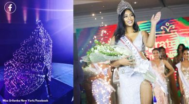 Miss Sri Lanka New York pageant, Fight erupts at Miss Sri Lanka beauty pageant, people get in a fight at miss Sri Lanka beauty pageant, Angelia Gunasekara miss sri lanka beauty pageant winner, beauty pageants fights, viral video beauty pageant fights, indian express