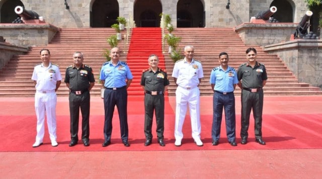 he CDS and three Service Chiefs also took out time to discuss issues related to improving synergy and promoting jointness, a press statement issued through the Pune Defence PRO said. (Express)