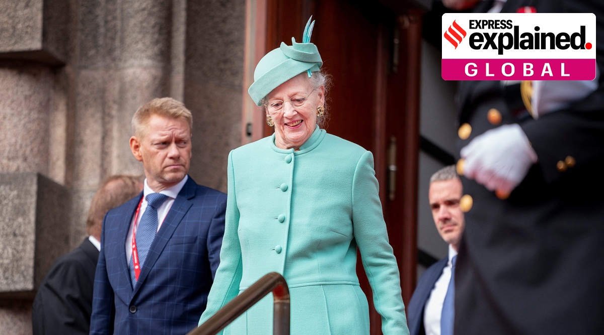 Queen Margrethe leaves the opening of the Danish Parliament (Folketinget) at Christiansborg Castle in Copenhagen.