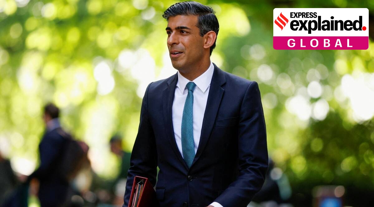Rishi Sunak had earlier thrown his hat in the ring in July, raising the possibility of the first ever non-white, Indian-origin prime minister of the UK. (Photo via REUTERS/John Sibley)