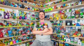 rotating puzzle collector florian kastenmeier guinness world record rotating puzzle collector florian kastenmeier sits in his room full of puzzles at his home in germany