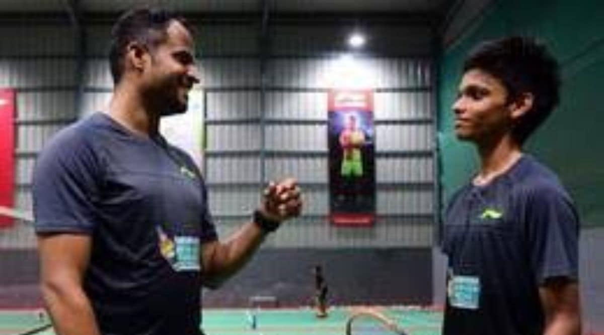 Sankar Muthusamy Subramanian with his coach. (Special arrangement) 