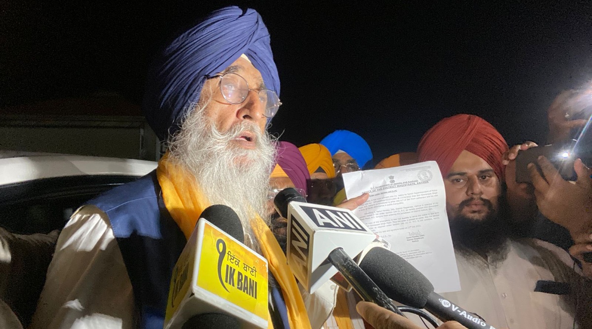 Punjab MP Simranjit Singh Mann continues his dharna to allow him to proceed  to Jammu | Cities News,The Indian Express