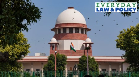 Supreme court building in Delhi.
