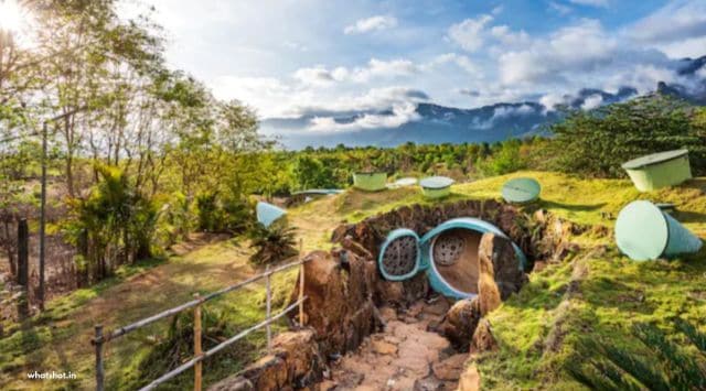 Anand Mahindra, Anand Mahindra tweets, Underground house Maharashtra, earth shelter house Murbad, India Hobbit house Lord of the rings, LOTR inspired house in India, Interesting homes, Indian Express