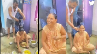 389px x 216px - Mother is overjoyed as son surprises her with a gold chain. Watch video |  Trending News,The Indian Express