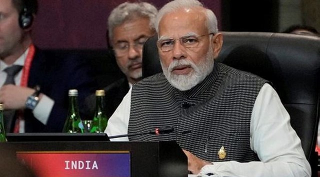 Prime Minister Narendra Modi speaks during the G20 leaders summit in Nusa Dua, Bali, Indonesia. (Reuters Photo)