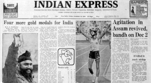 Assam movement, Akalis agitated, Kabul blasts, India fourth at Asiad, Assam, Akali Dal, Asian Games, Indian express