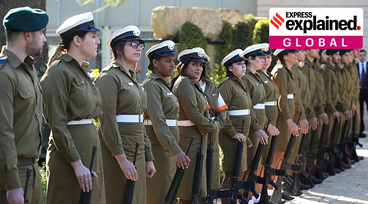 Israeli Honor Guards stand at attention for the state visit of the President of Ukraine Petro Poroshenko to the State of Israel in December 2015.