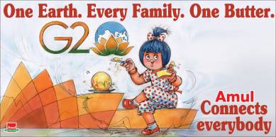 Amul topical, India G20 presidency, G20, India g20 presidency logo, Amul topical on g20 presidency, indian express