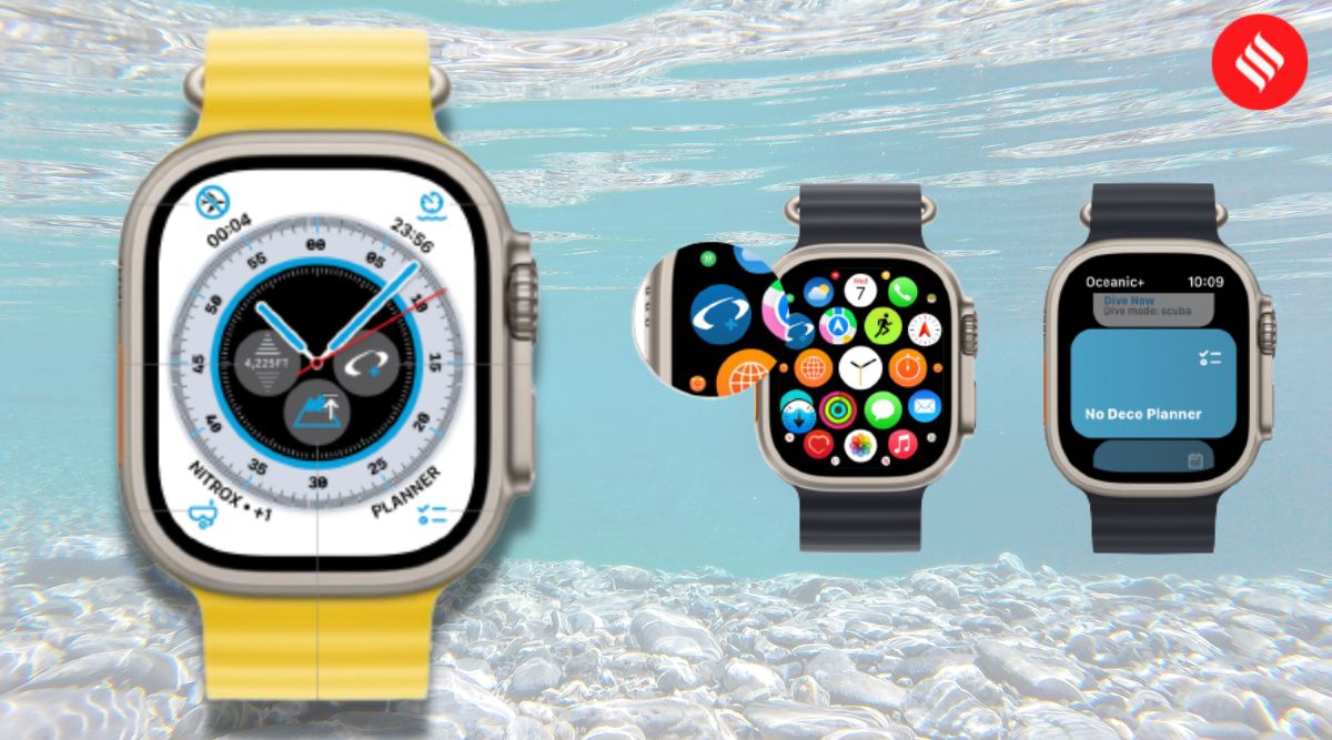 With this new app, users will be able to use the Apple Watch Ultra for recreational scuba dives up to depths of 40 m or 130 feet. (Express photo) 