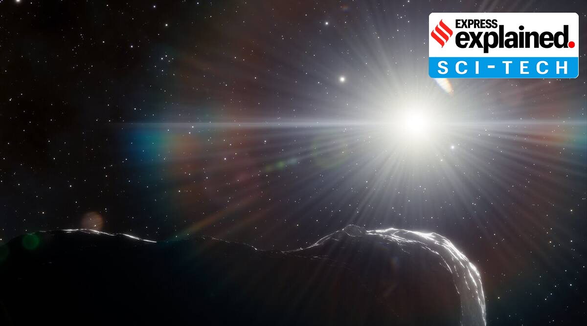 Artist's impression of a massive asteroid that orbits closer to the Sun than the Earth. (Image credit: NOIRLab)
