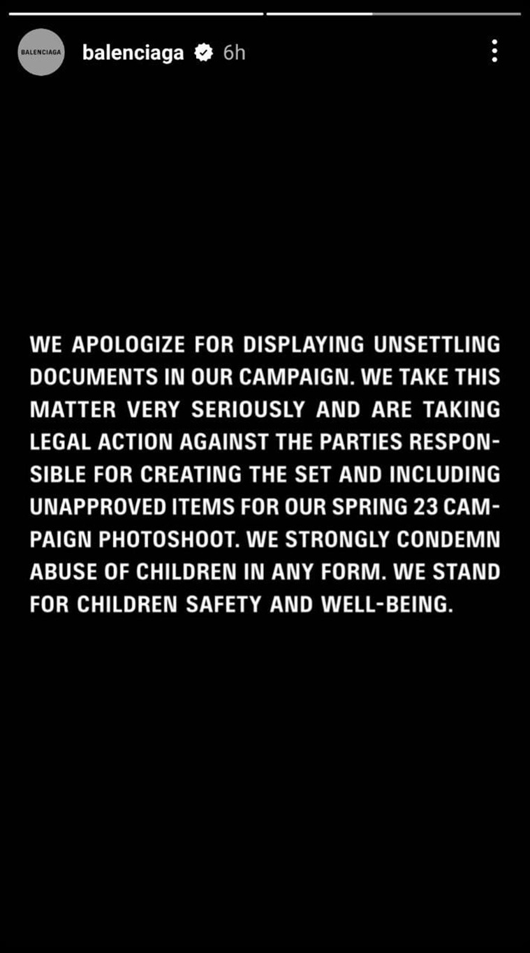 Balenciaga Apologises After Netizens Call It Out For disturbing