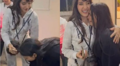 Nora Fatehi with fan Tanya