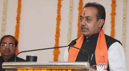 Former minister Dharmendrasinh Jadeja (Hakubha) during an event in Gandhinagar on 7/3/19. (Express file photo by Javed Raja)