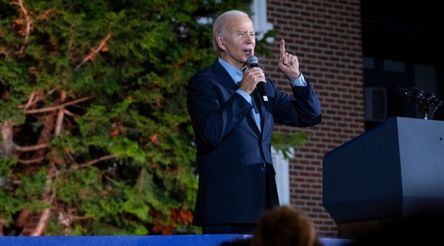 President Joe Biden speaks during a campaign event (AP)