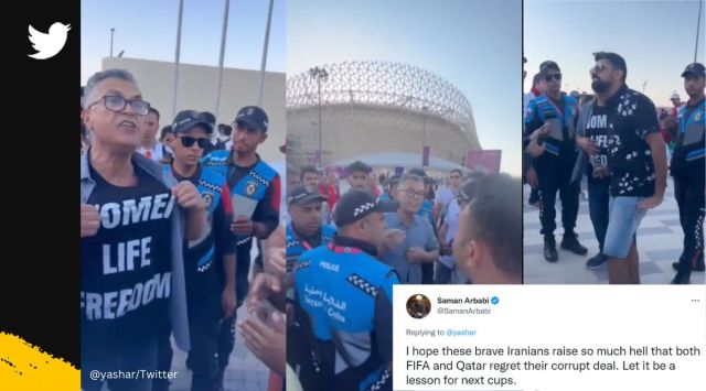 FIFA World Cup 2022, Iran, Iran fans, Islamic Republic of Iran, football world cup, women protesters, protest, Qatar, denied entry inside stadium, Women, Life, Freedom, viral, trending, Indian Express