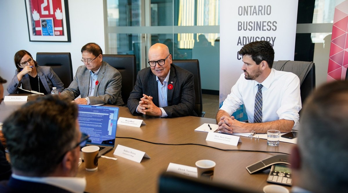 Canada Immigration Minister Sean Fraser in a discussion with Ontario Chamber of Commerce about  immigration plan on November 2, 2022. (Photo: Twitter/@SeanFraserMP)