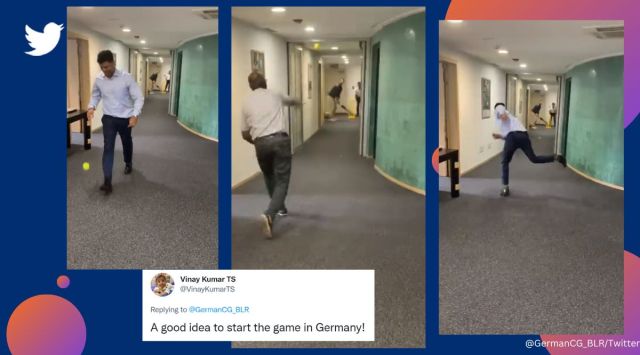 German consul shares video of Indian colleagues teaching German consulates how to play cricket, India-Germany, Twitter, Bangalore, Bengaluru, sport, viral, trending, Indian Express