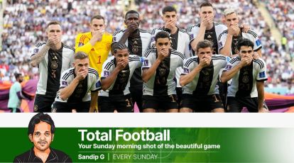 Germany players cover mouths for World Cup team photo