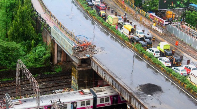 Gokhale bridge. (Express photo by Santosh Parab)