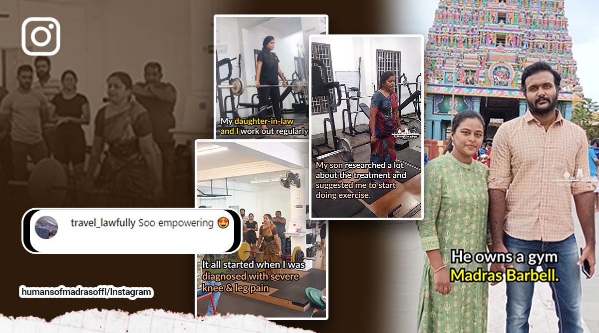 Clad in saree, this 56-year-old hits the gym with her daughter-in-law. Watch