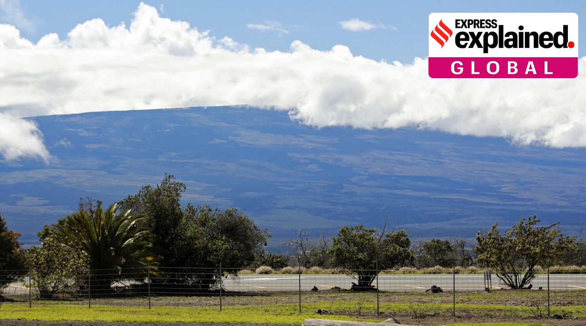 Clouds over the Mauna Loa volcano.