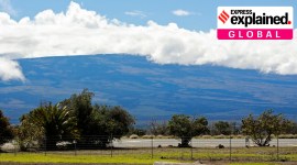 Clouds over the Mauna Loa volcano.