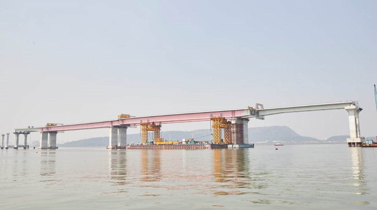 MMRDA launches second of longest steel decks on Mumbai Trans Harbour Link Mumbai News The