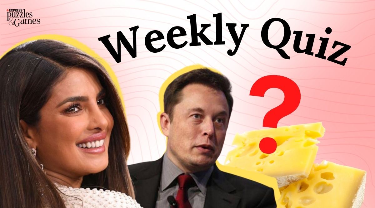 indian express weekly news quiz showing elon musk priyanka chopra