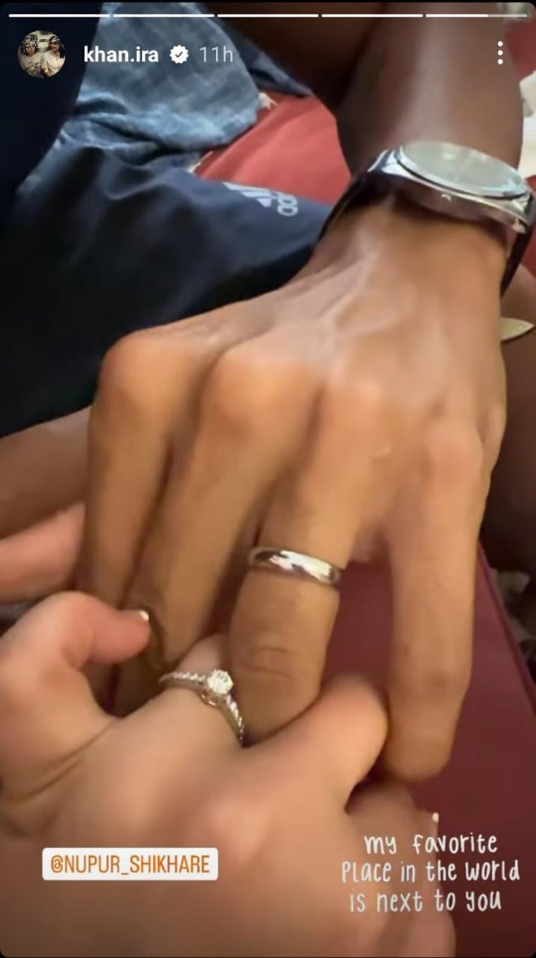 Ira Khan news, Ira Khan and Aamir Khan, Ira Khan engaged, Ira Khan-Nupur Shikhare engagement, celeb fashion, indian express news