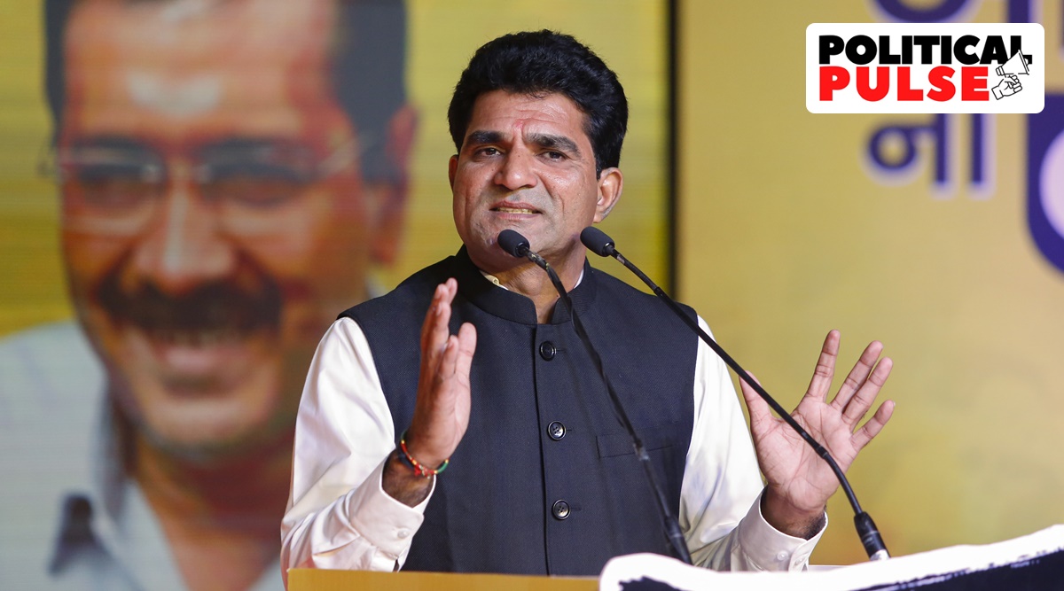Isudan Gadhvi said he quit being a journalist because he felt there was a ‘Lakshman rekha’ that was barring him from bringing effective change in people’s lives. (PTI)