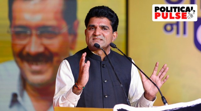 Isudan Gadhvi said he quit being a journalist because he felt there was a ‘Lakshman rekha’ that was barring him from bringing effective change in people’s lives. (PTI)