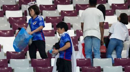 ‘Normal thing to do’: Japanese fans tidy up at World Cup