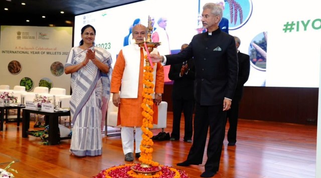 Jaishankar at the pre-launch of the International Year of Millets 2023. (Image Source:  Twitter/@DrSJaishankar)