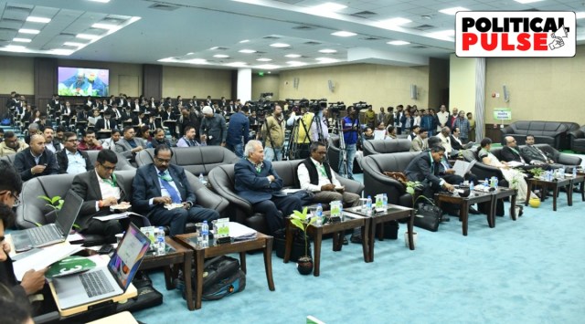 In a first-ever academic initiative, the conference held by the Vidhan Sabha along with the National University of Study and Research in Law, Ranchi, and PRS Legislative Research, New Delhi, saw a group of eminent law experts from across the country speaking on various topics. (Source: Jharkhand Vidhan Sabha)